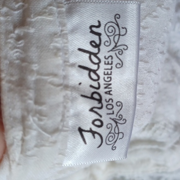 FORBIDDEN LOS ANGELES White Popover Collar Cotton Blouse - Picture 5 of 8